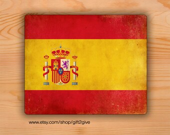 Mouse Pad Spanish Flag Grunge Mousepad