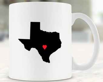 Texas coffee mug Texas Cup I Love Texas gift for Texan Mug gift Lone Star state