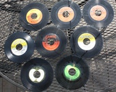 Vintage lot of (8) )1960 -1970 Rock Roll 45 RPM records. including Beatles, Cream , Arthur Brown ,Vanilla Fudge, Kinks and Beach Boys