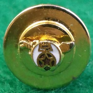 Vintage microminiature Gold and enamel Shriners Mosonic soniclapel pin -