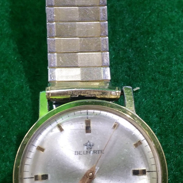 Vintage Belforte series #3021-17 jewel self winding, waterproof dustproof wrist watch w Speidel Twist O Flex band Free Shipping Domestic USA