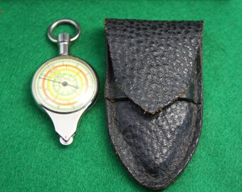 Vintage Opisometer, Curvimeter, Map Measurer, Cartography with leather case - Germany