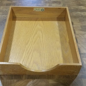 Vintage Wooden Paper Tray *Hedges Files *The Line 1721 *Office Desk Accessory
