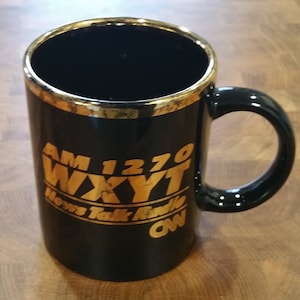 Vintage Souvenir WXYT AM 1270 News Talk Radio coffee cup.