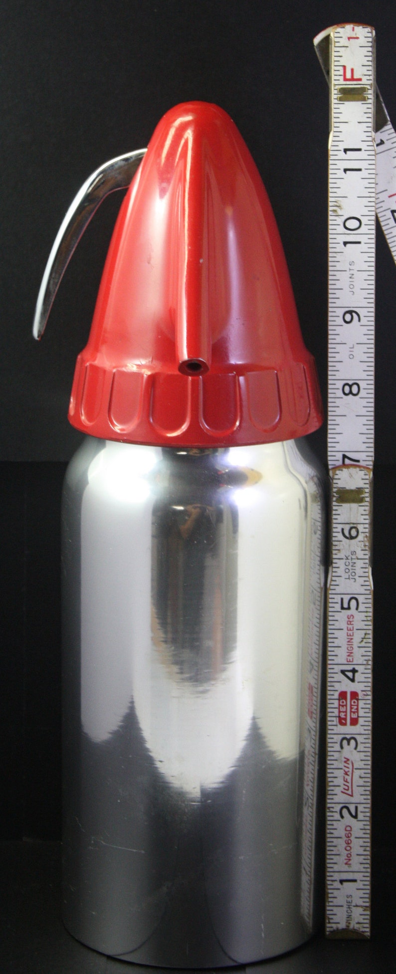Vintage Seltzer Bottle by Sparklet. Stainless Steel and Red Etsy