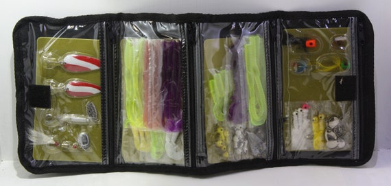 Vintage Assortment of NOS Fishing Lures Tackle Kit With Carrying