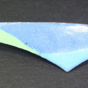 Vintage Modernist Enamel over Copper brooch / pin