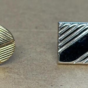 Vintage Pair of chrome and silver Cufflinks