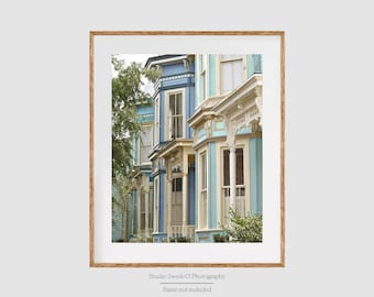 Savannah Blues- Architecture House Photo, Historic Home Blue House Print, Window Photography, Southern Homes, Abstract Architectural Art