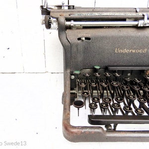 Underwood Vintage Typewriter Print, Writer Gift, Author Gift, Office Art, Black and White Typewriter, Office Wall Decor, Antique Tech Print image 1