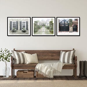 Charleston Trio Gallery- Charleston Wall Art, Charleston Gates and Windows, Charleston Print, South Carolina Prints, Set of 3 Photo Prints