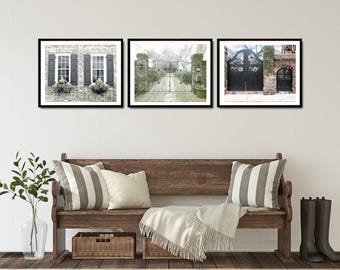 Charleston Trio Gallery- Charleston Wall Art, Charleston Gates and Windows, Charleston Print, South Carolina Prints, Set of 3 Photo Prints