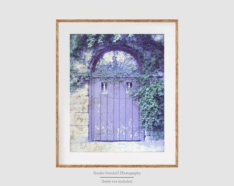 Lavender Cottage- Purple Door Photography, Old Door Print, Rustic Purple Door, Farmhouse Cottage Wall Decor, St Augustine Lavender Door Art