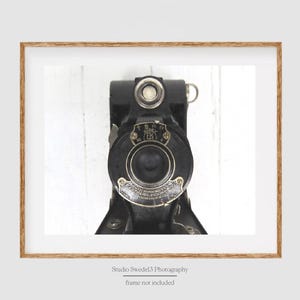 Through The Lens- Vintage Camera Print, Vintage Film Camera Art, Black and White Camera Photo, Antique Camera Print, Still Life Camera Art