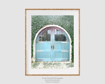 Blue Barn Doors-Charleston Artwork, Charleston Door Print, Charleston Gift, Charleston Home, Charleston Gate, Travel Art, Southern Art Print