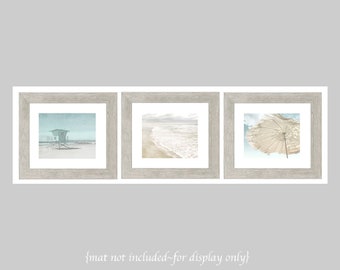 Beach Daze Gallery- Beach Photography, Coastal Ocean Wall Art Gallery, Ocean Prints, Beach Wall Art, Set of Three Tropical Beach Art Prints