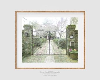 The Gated Path- Charleston Print, Charleston Wall Art, Charleston Gift, Charleston Home, Charleston Gate, Travel Art, Southern Art Print