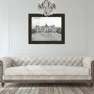 Biltmore Splendor- Black and White Biltmore Estate Photo, Architectural Print, North Carolina Landscape, Asheville Art, Biltmore Estate Art