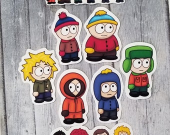 South Park Matte Vinyl Stickers | Die Cut | Hand-drawn fan art, Laptop Sticker, Notebook Sticker, Gift, Cartoon, party favor, fun stickers