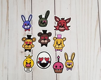 Valentine's Five Nights at Freddy's Stickers | Die Cut Vinyl Matte Stickers 2" or 3", FNAF stickers, Laptop Sticker, phone sticker, gift