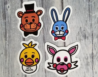 Five Nights at Freddy's 2 Stickers | Die Cut Matte Vinyl Stickers 2" or 3", Toy Freddy, Mangle, party favor, Laptop Sticker, phone sticker