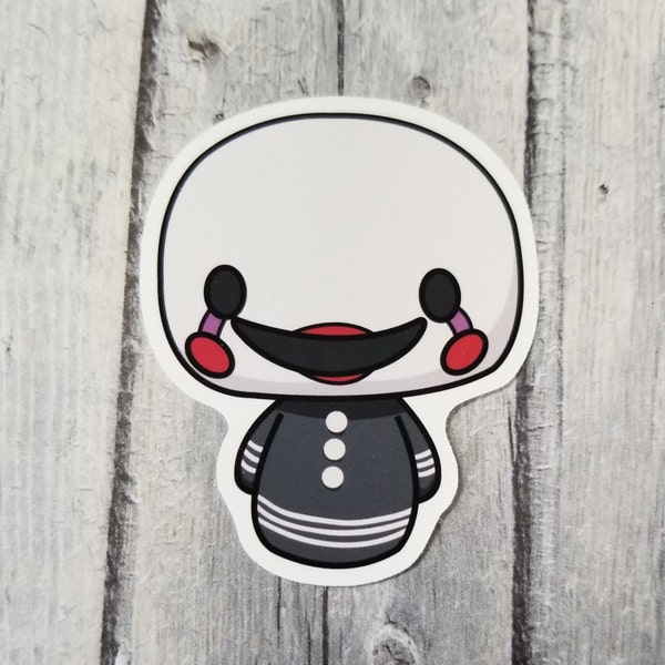 Five Nights at Freddy's The Puppet Marionette Matte Vinyl Sticker, 2.75" Die Cut Laptop Sticker, Notebook Sticker, FNAF Sticker, Party Favor