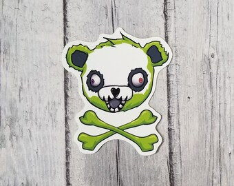 Spooky Halloween Bear Sticker, Die Cut Vinyl Matte Sticker 2.75", Spooky Team Leader, Video Game Sticker, Halloween Sticker, Party Favor