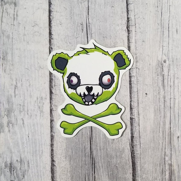 Spooky Halloween Bear Sticker, Die Cut Vinyl Matte Sticker 2.75", Spooky Team Leader, Video Game Sticker, Halloween Sticker, Party Favor