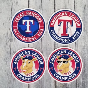 Texas Rangers World Series Champions 2023 Logo MLB Baseball Die-Cut STICKER