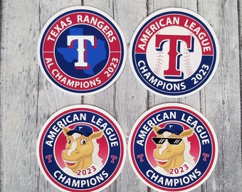 Texas Baseball 3" Die Cut Matte Vinyl Sticker, Rangers Sticker, 2023 ALCS, American League, Baseball Sticker, Notebook, Laptop sticker