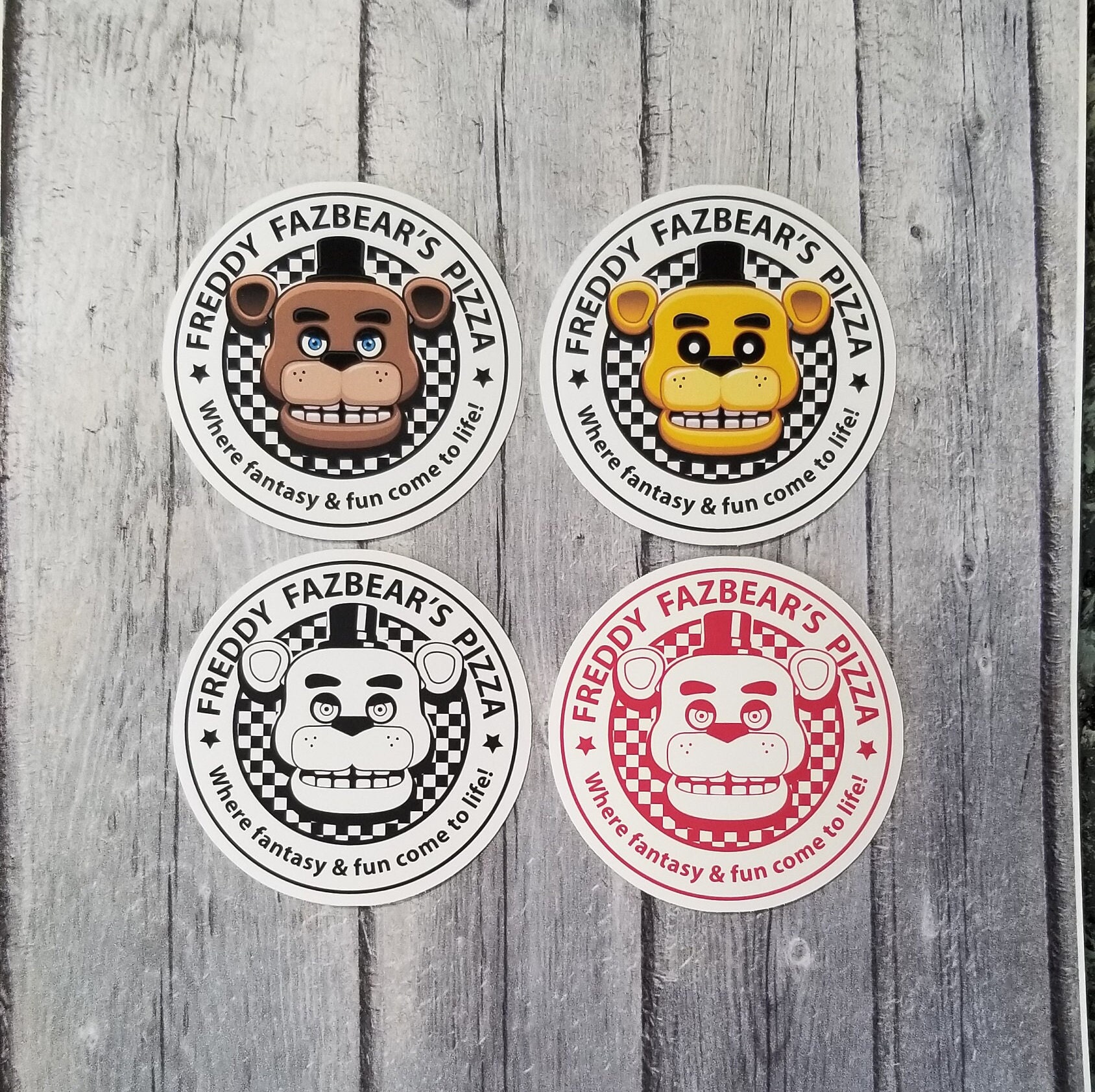 Some of the Five Nights at Freddy's stickers I've made. : r/sticker