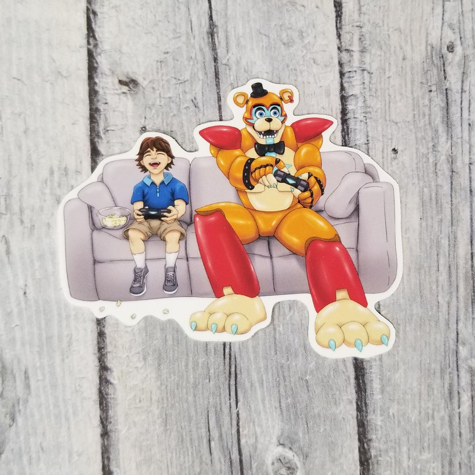 Glamrock Freddy and Gregory fnaf security breach | Greeting Card