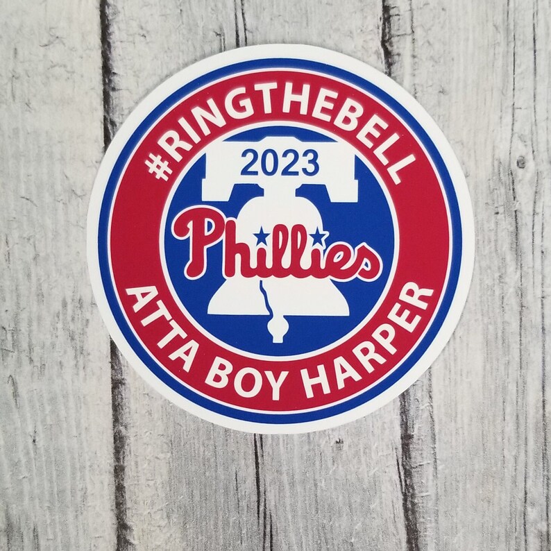 Atta Boy Harper 2023 Philadelphia Baseball 3 Die Cut Matte Vinyl Sticker, Phillies, Red October, Laptop Decal, Notebook Sticker, Baseball image 3