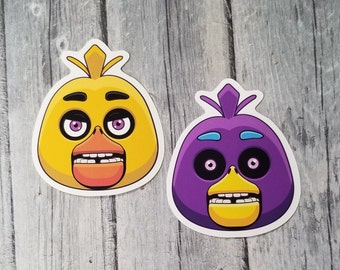 Five Nights at Freddy's Chica Vinyl Stickers, 2.75" Die Cut, Laptop Sticker, Notebook Sticker, Party Favor, Video Game