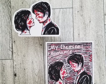 MCR Demolition Lovers Fan Art Album Sticker, Die Cut Matte Vinyl Sticker, Music sticker, band sticker, gift, Emo band sticker