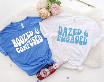 Bachelorette Shirts/Dazed and Engaged/70's Bachelorette/Groovy Bachelorette/Bachelorette Party Shirts