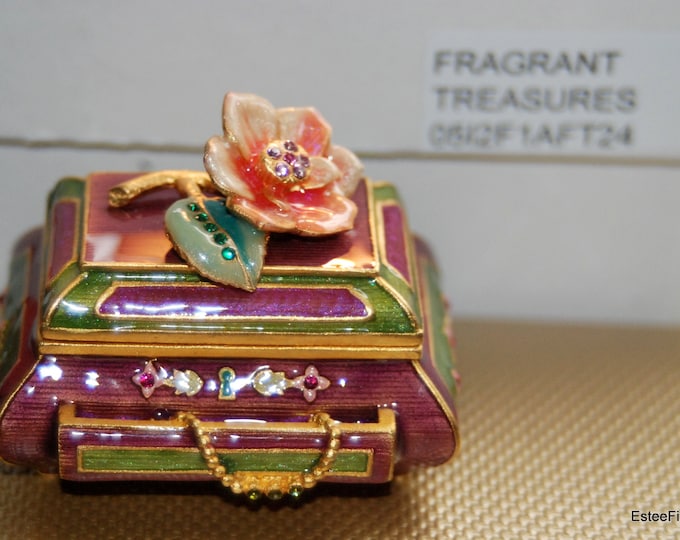 FRAGRANT TREASURES COMPACT by Jay Strongwater for Estee Lauder