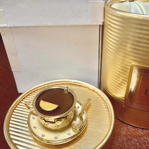 Estée Lauder solid perfume compact RARE TEA CUP - Etsy 日本