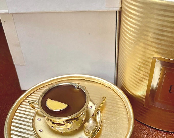 Estée Lauder solid perfume compact TEA CUP