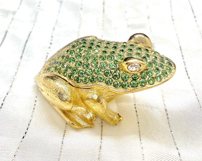 Sparkling Frog Trinket Box: Jeweled Prince Charming by Estée Lauder