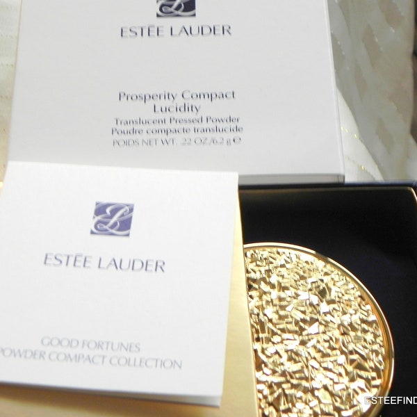 Estee Lauder PROSPERITY Powder Compact MIBB with Transparent Lucidity -GLITZY!