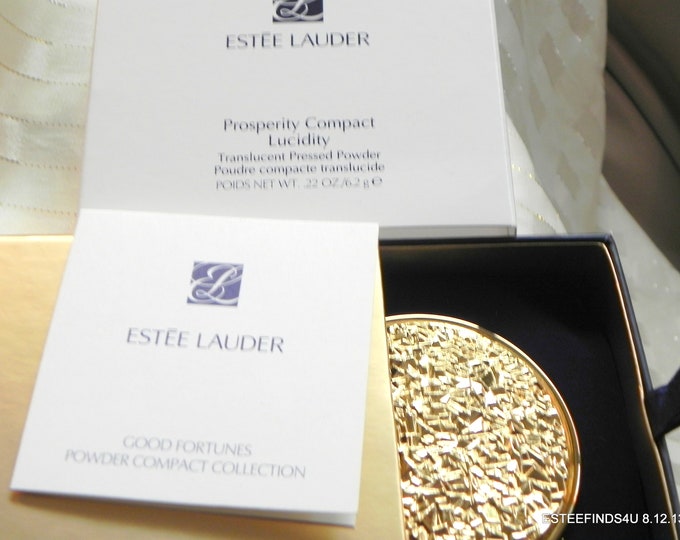 Estee Lauder PROSPERITY Powder Compact MIBB with Transparent Lucidity -GLITZY!