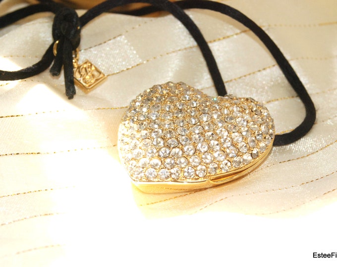 Estee Lauder SPARKLING HEART solid perfume compact or locket