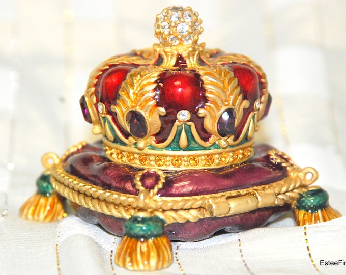 Jeweled Crown Solid Perfume by Jay Strongwater MIBB with Pleasures