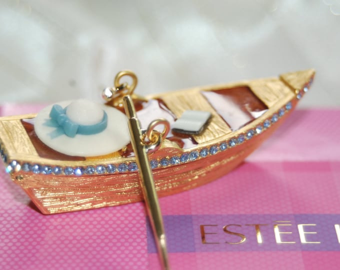 Estee Lauder Pleasures Solid Perfume Compact - BOAT RIDE -Boxed or Inboxed - So Romantic!!