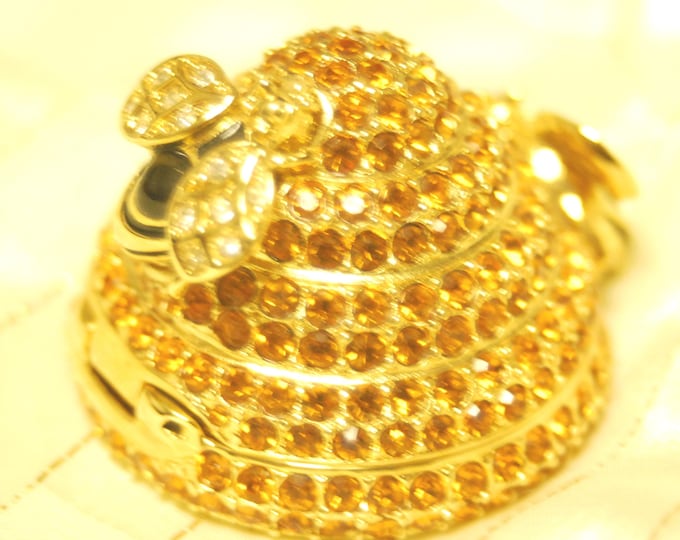 RARE Estee Lauder 1997 Beautiful BEE HIVE Jeweled Mint condition