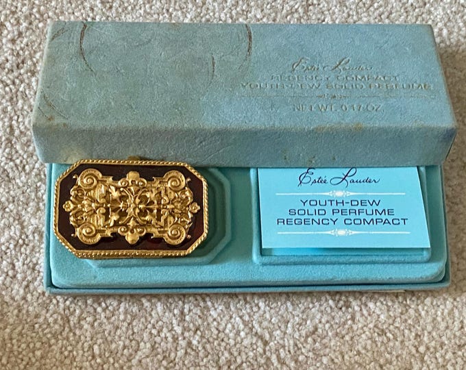 Estee Lauder REGENCY rare 1974 solid perfume comtainer