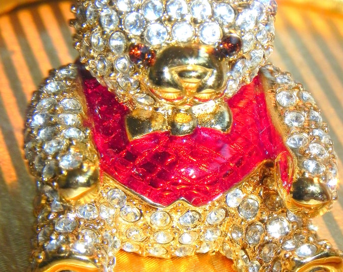 PRECIOUS BEAR by Estee Lauder circa 1998 unboxed with Beautiful solid perfume