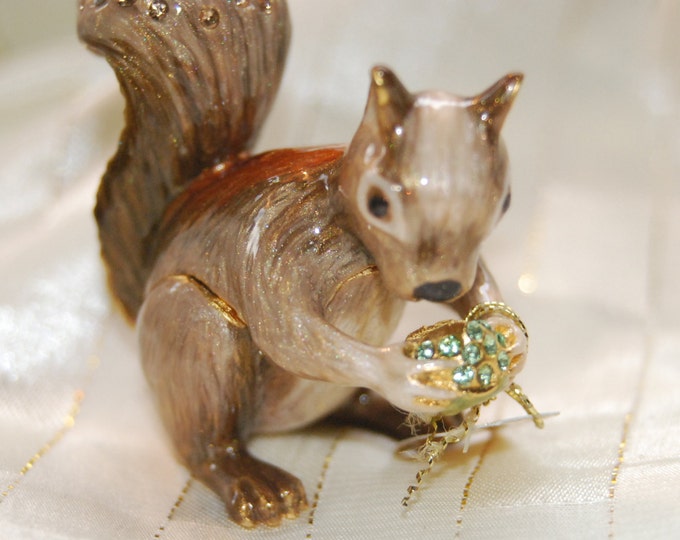 Estee Lauder PLAYFUL SQUIRREL with Pleasures solid perfume - MIBB or with gift bag - U choose!  Jay Strongwater