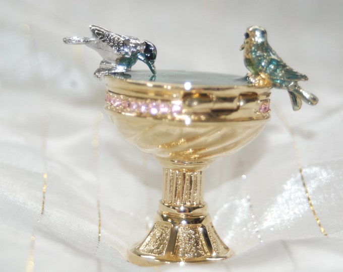 Estee Lauder BIRDBATH Solid perfume compact - Pleasures fragrance